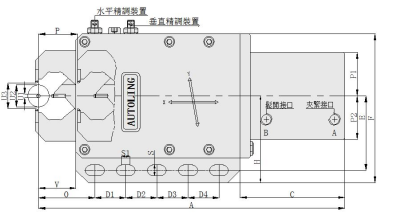 伸缩微调试磨床中心架 -GC